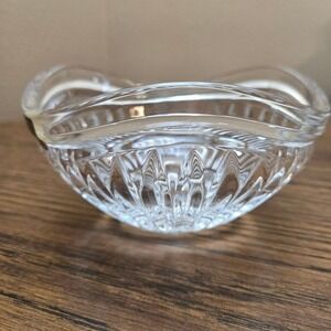 Mikasa Crystal Cimarron Wavy Bowl Clear Germany SN067‎ Trinket Dish